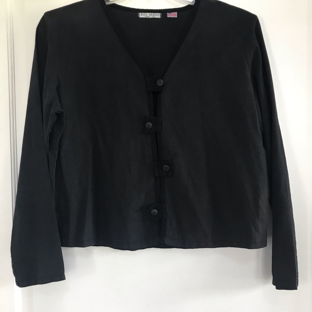 Russ Beren’s Black crop jacket size small.